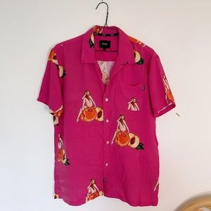 Huf pingirl button down shirt
